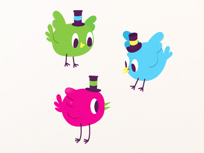 Pájaros. birds characters. vectorial