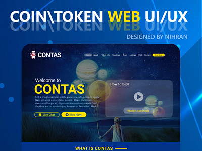 Coin/Token Website UI/UX design by nihran coin web design token we ui ux website ui ux