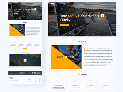 Solar Company branding design minimal ui ux web website