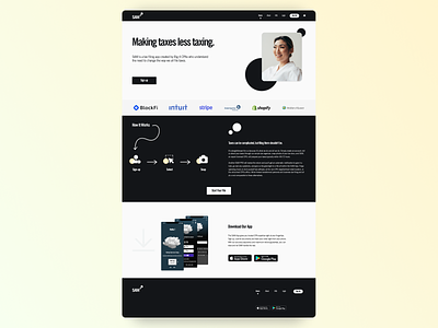Tax App Marketing Page branding design flat minimal pro ui web