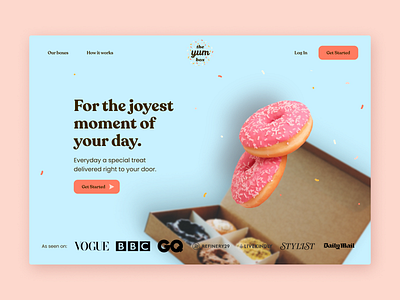 The YumBox | Screen 1 branding interface productdesign ui ux webdesign website