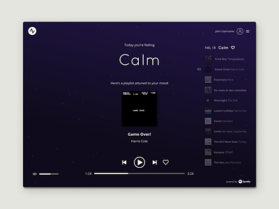 Music Player Webapp dashboard homepage interface player ui webapp