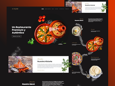 Eltajine restaurant Website animation design graphic design logo ui