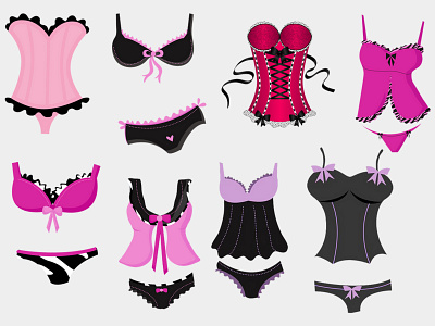 Bachelorette Lingerie Clipart bra