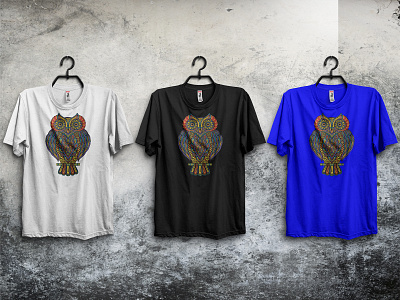 Owl Zentangle T-Shirt Design