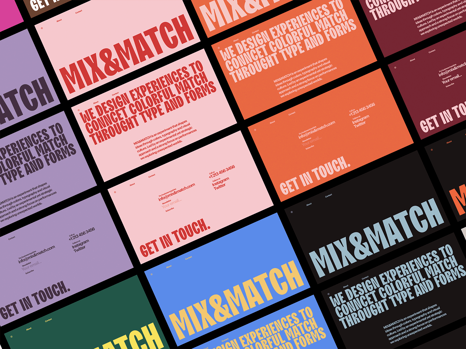 Mix&Match - Color Exploration 3d animation app bold branding color colorpalette design gif graphic design icon illustration logo motion motion graphics tipography type ui ux vector