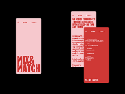 MIX&MATCH - Mobile layout