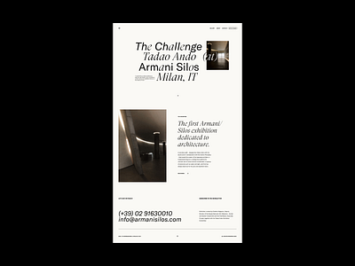 'The Challenge' by Tadao Ando at Armani Silos / Visual & Layout