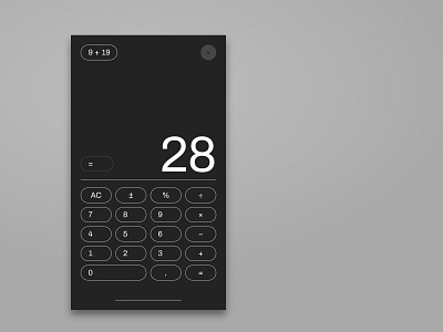 UI Calculator - Minimal app blackandwhite calculator design greyscale minimal monochrome ui visual