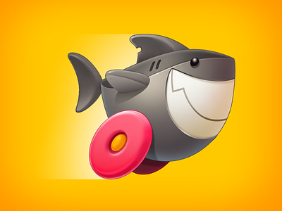 Sharky Shark iconpink shark speed toy ui