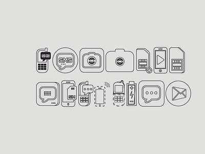 contact and web icons set