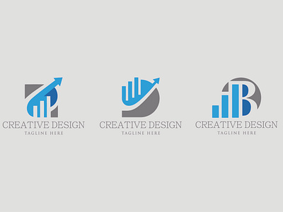 Finance logo template. accounting logo template. charts icon