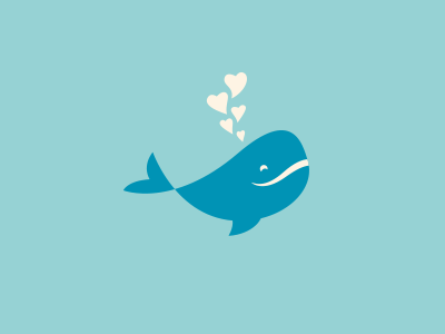 Happy Whale animal fish happy heart icon illustration love sparrowhale water whale