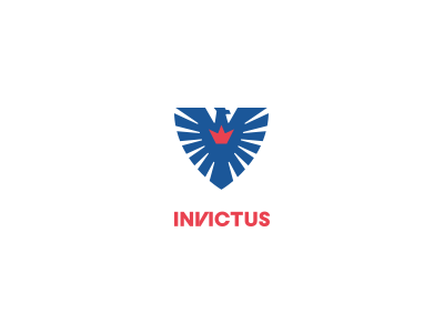 Invictus alexander alexwende animal bird branding crown eagle logo logodesign mark racing shield