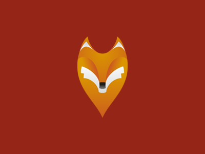 Minimal Fox animal fox gradients head minimal simplicity