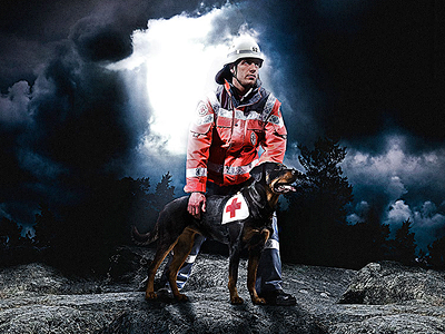 German Red Cross aid alex alexander wende alexwende art direction campaign cross direction dog drk german help hero photoshop red relief volunteer wende