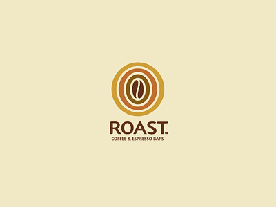 Roast alex alexander wende alexwende bean branding calm circles coffee concentric corporate identity logodesign logos mark roast symbol warm wende