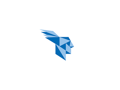 Career Development Logo face fly hermes knowledge logo low poly mark polygon symbol wings