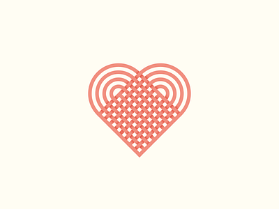 Knitted Heart hearts icon lines logo love lucky valentine valentines day