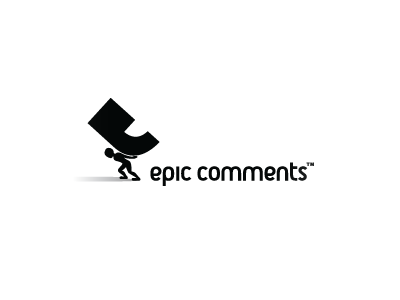 Epic Comments alex alexander wende alexwende black branding clean comments epic heavy humor identity logo logodesign mono quote smile wende