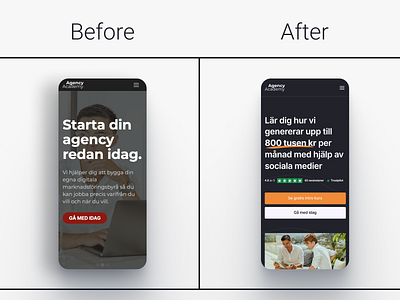 Agency Academy - Before / After academy agency design ndl redesign strategy webdesign webflow