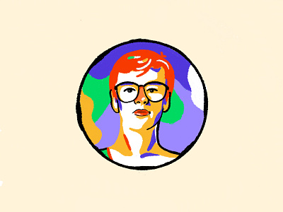 portrait avatar character color colorful face girl icon illustration illustrator iran iranian portrait procreate vector