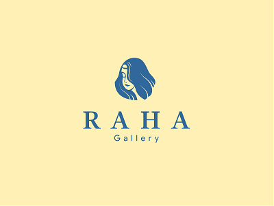 RAHA Gallery logo branding carpet design gallery art girl icon illustrator iran iranian logo logotype persian persian logo woman womens