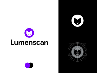 Lumenscan logo black blockchain branding cat cat logo design happy icon icons identity illustration logo smile logo