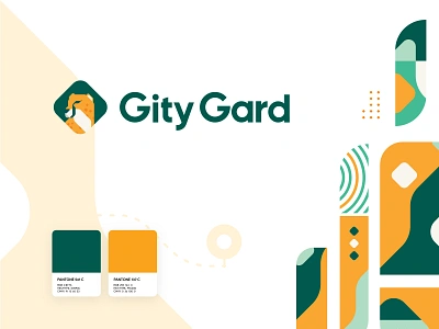 GityGard Logo animal branding cheetah city design green icon iconography illustrator iran iranian lion logo logo logodesign logotype nature orange pantone tourism visual identity