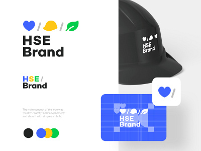 HSE Brand Logo black blue branding design environment health helmet icon iran iranian logo mark persian responsive logo safety typography vector visual identity