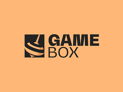 GameBox logo black box brand game icon iran iranian logo logotype mark pantone persian play spinner top