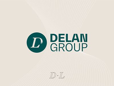 Delan Group logo brand d letter design graphic design green icon identity iran iranian pantone persian