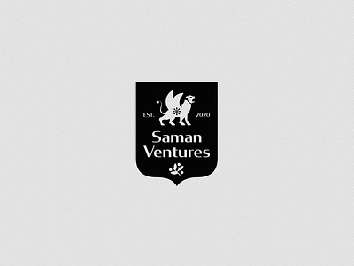Saman ventures - logo animal animal logo black branding design iran iranian lion logo logodesign mark persian sign symbol visual identity