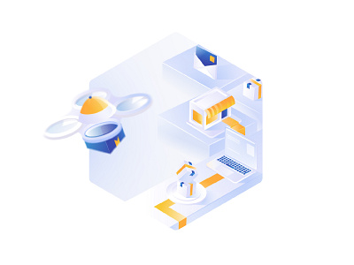 Isometric illustration for "Coming soon page" | Zoodex website deliver delivery illustration illustrator iran isometric