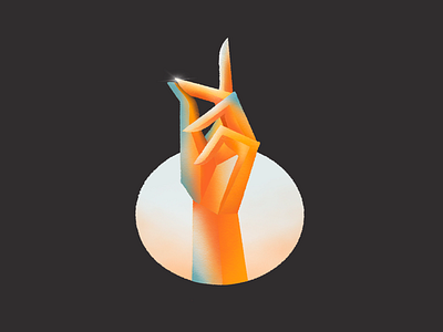 the Rise of an idea art hand idea illustration illustrator iran orange procreate vector