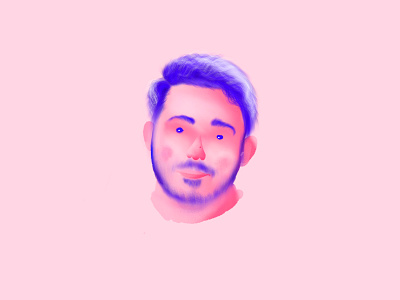 The avatar for my dear friend 2d apple pencil avatar character design face illustration illustrator ipad pro iran iranian pink procreate profile pic vector watercolor