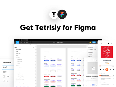 Get Tetrisly for Figma component component library design system figma ui kit ui kit design ux wireframe wireframing