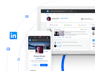 Linkedin Redesign clean concept linkedin modern profile redesign social socialmedia ui