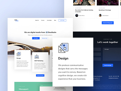 Enkel Media - homepage agency clean design digital icon landing page media mobile modern seo stocholm sweden