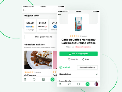 Recipe App - Product page