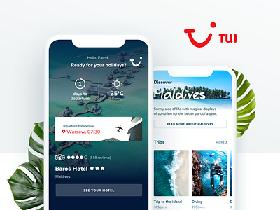 TUI Holiday - Concept App app concept fly holiday iphone x product trip ui ux vacation