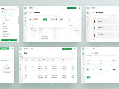 🐶 Dogs - Subpages - Dashboard dashboard design design system illustration information design payments profile table ui user user experience ux web app