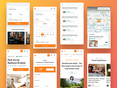 Bidroom - Mobile booking booking app hotel listing maps mobile mobile design news results room rwd search uidesign uxdesign