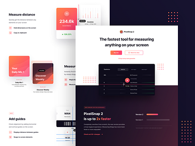 Pixelsnap 2 - Landing Page app design interface landing page mac app pixelsnap tool ui web website
