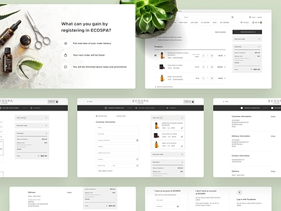 🌿 Ecospa - Checkout Process cart checkout diy cosmetics e commerce e shop e shopping e store ecommerce ecommerce app ecommerce outdoor ecommerce redesign ecommerce shop ecommerce website m commerce mcommerce mobile ecommerce online shop online store shopping app