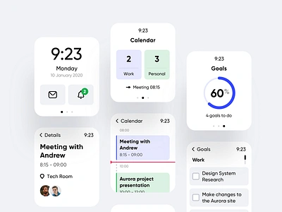 Daily Calendar Watch App apple watch calendar consumer app iwatch uidesign uxdesign watch
