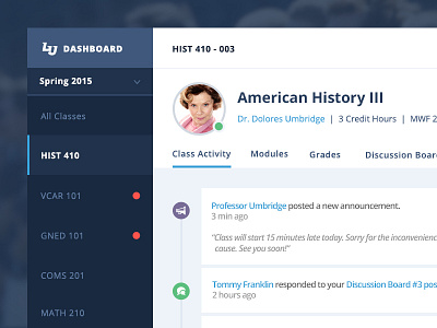 Student Dashboard - LMS