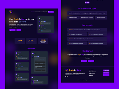 Truth Or Dare discord bot UI/UX Design