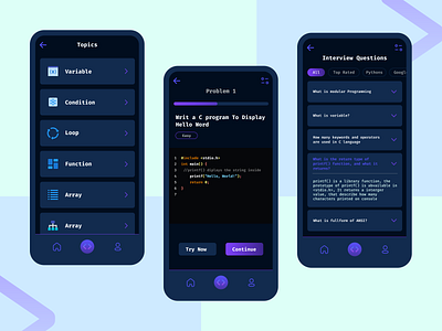 Lazy Coder App UI Design