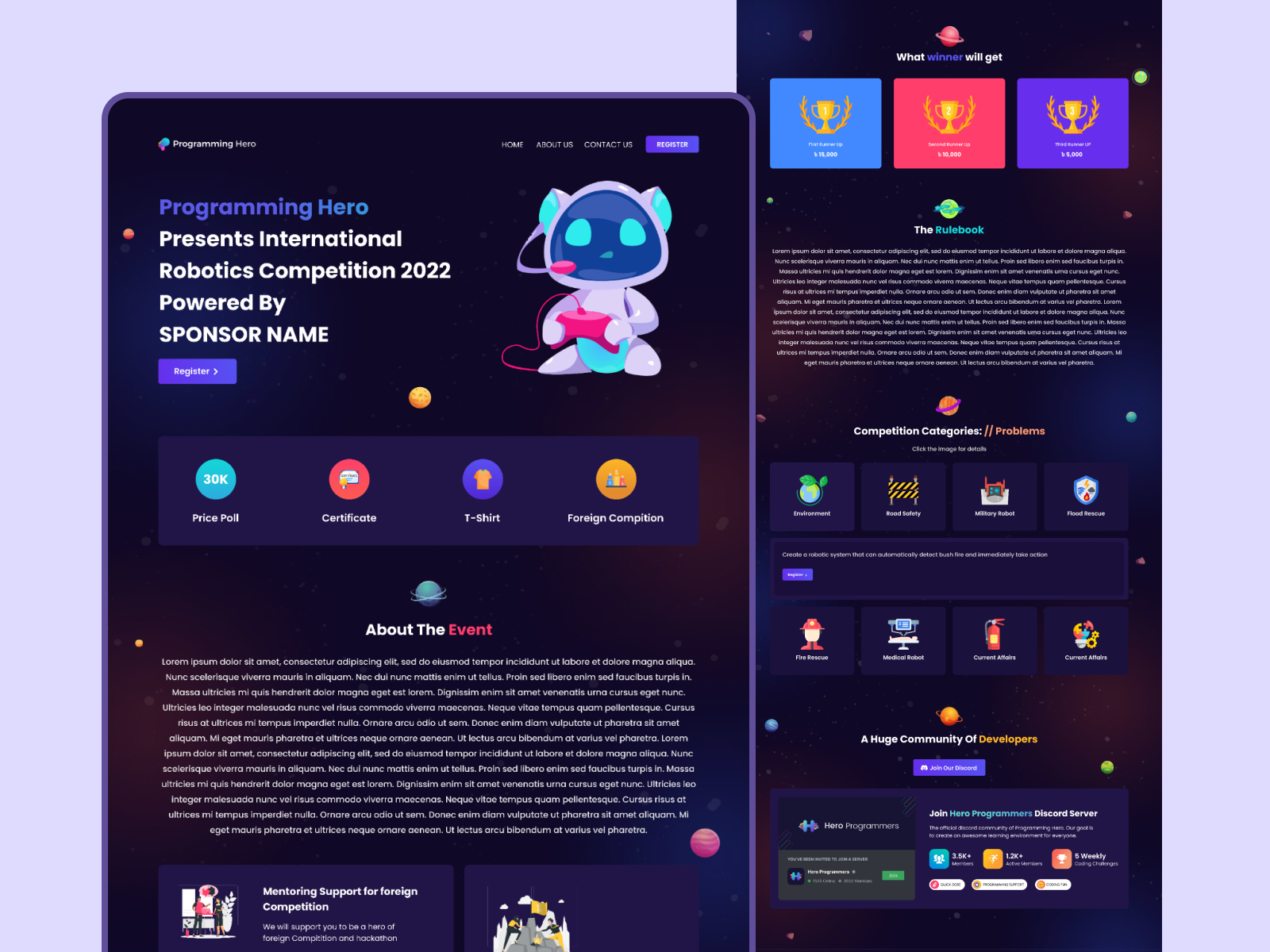 Programming Hero Hackathon Landing Page UI Design By Labib Khan On Dribbble